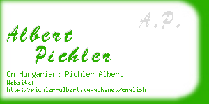 albert pichler business card